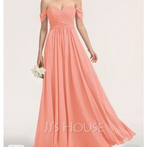 JJ'S House A-Line off the shoulder Bridesmaid Dress